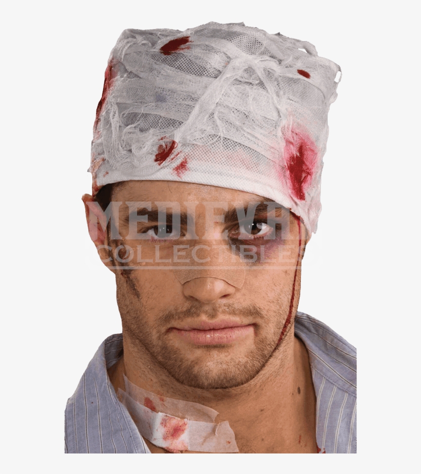 Bloody Head Bandage - Head Bandage Png, transparent png download
