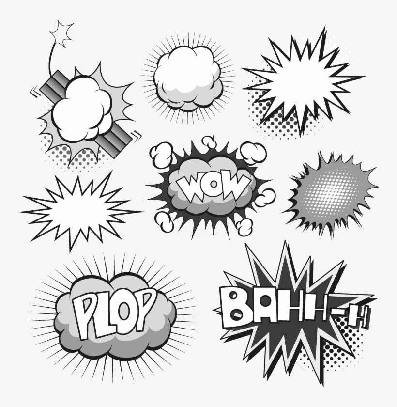 Comics Royalty Free Cartoon And Patterns Painted - Historietas Nubes, transparent png download