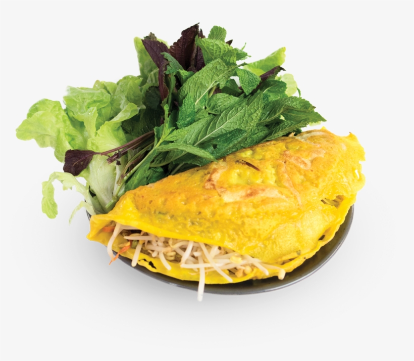 Served With Vegan Fish Sauce And A Generous Plate Of - Bánh Xèo, transparent png download
