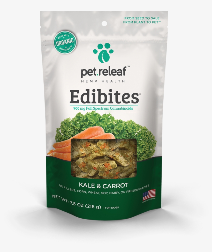 Kale And Carrot Edibites - Pet Releaf Edibites Blueberry & Cranberry Natural, transparent png download