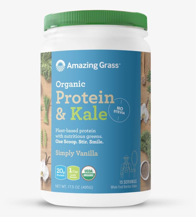 Protein & Kale - Amazing Grass Protein And Kale, transparent png download