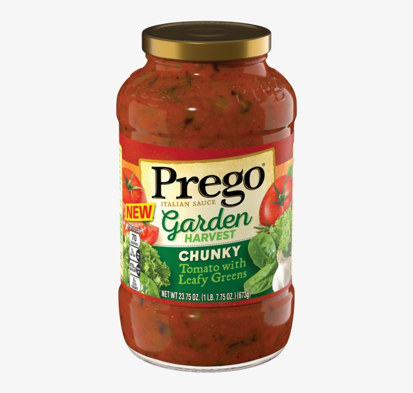 Garden Harvest Chunky Tomato With Leafy Greens Italian - Prego Vodka Sauce, transparent png download