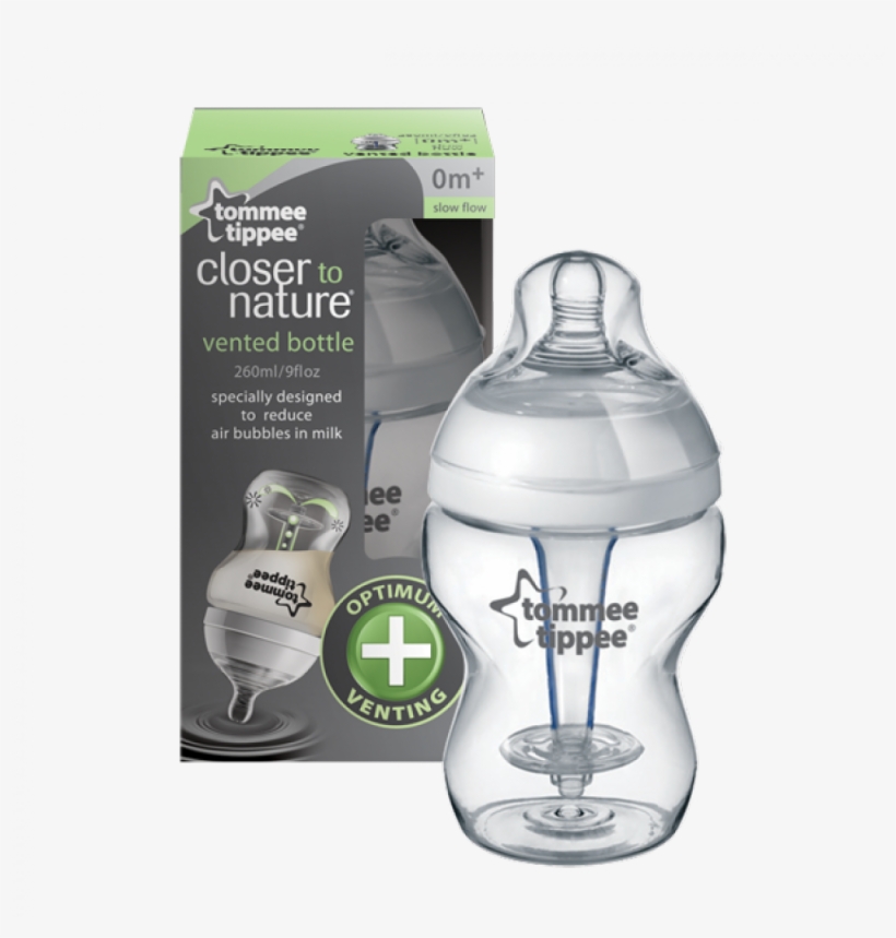 Feeding-bottle - Tommee Tippee Anti Colic 260ml, transparent png download