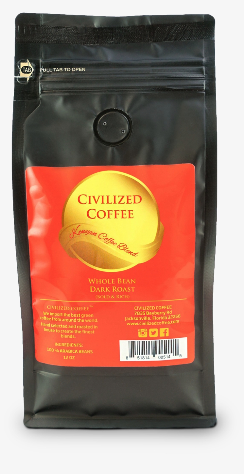 Dark Roast Whole African Beans, transparent png download