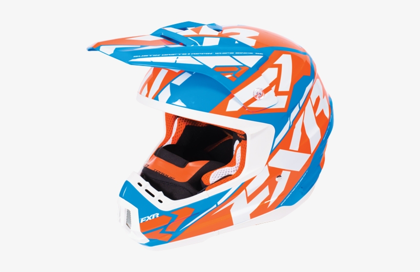 Torque Core Fxr Snowmobile Helmet Blue Orange White - Fxr Racing Orange/blue/white Torque Core Helmet, transparent png download