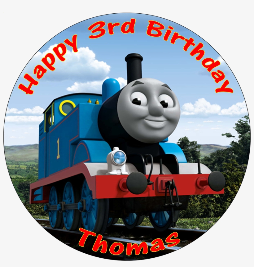 Personalised Thomas And Friends Edible Printed Round - Thomas And Friends Birthday Png, transparent png download