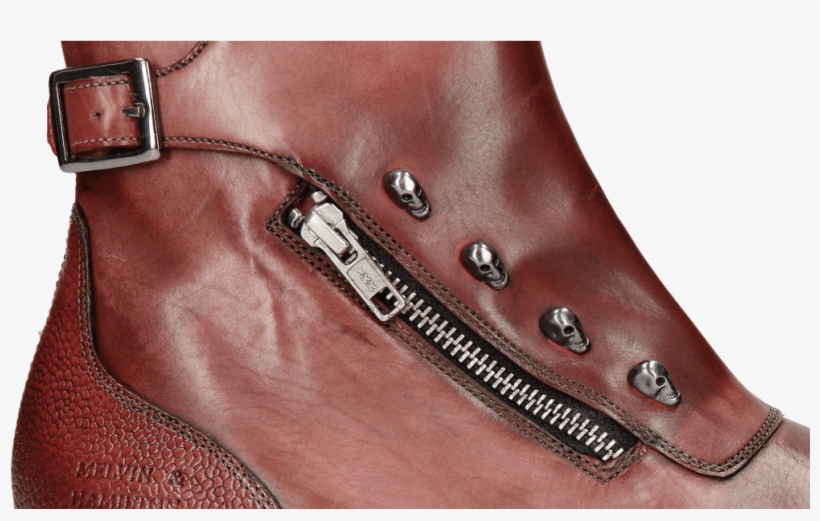 Ankle Boots Elvis 25 Scotch Grain Burgundy - Motorcycle Boot, transparent png download