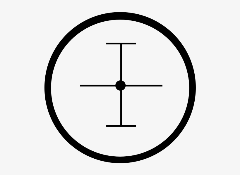 Crosshair Rubber Stamp - Double Arrow In Circle, transparent png download