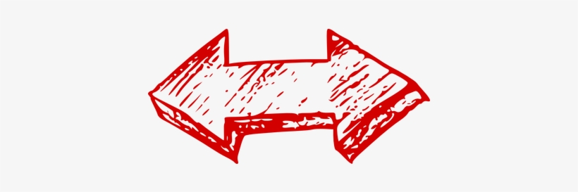 Flecha Roja Dobla Garabato - Flechas Png, transparent png download