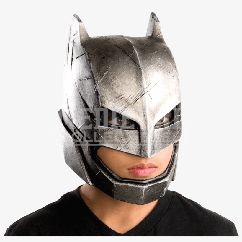 Kids Armoured Batman 3/4 Mask - Dawn Of Justice Batman Armored Vinyl Mask - Costumes, transparent png download