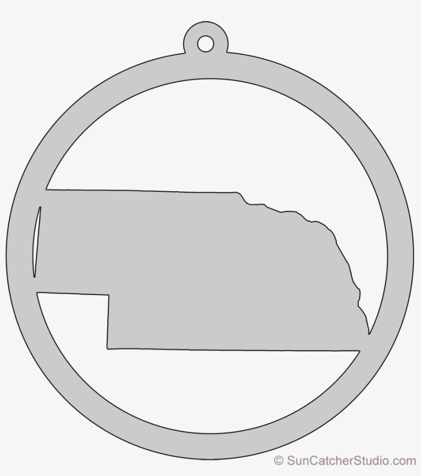 Nebraska Map Circle Free Scroll Saw Pattern Shape State - Circle, transparent png download