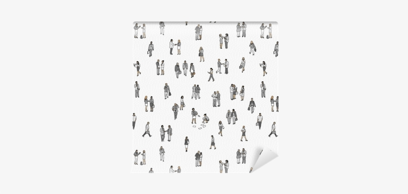 Seamless Pattern Of Tiny Business People - Business, transparent png download
