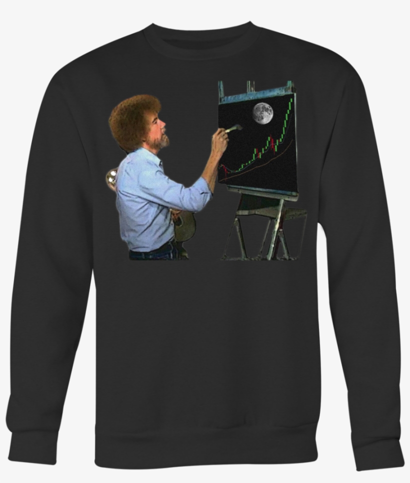 Bob Ross Crypto Night Painting Sweatshirt - Admit It You Want To Taste My Weiner, transparent png download