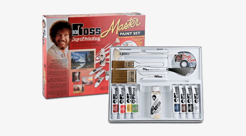 Learn From Bob Ross, Known World Wide For The Popular - Bob Ross Master Paint Set With Free Palette, transparent png download