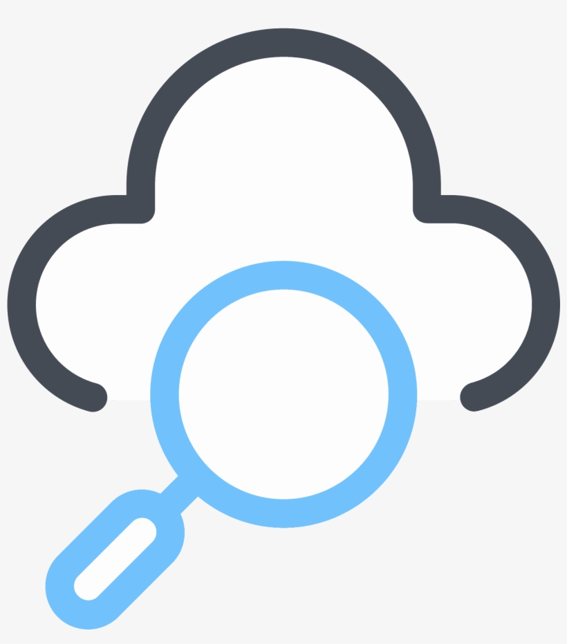 Search In Cloud Icon - Icon, transparent png download