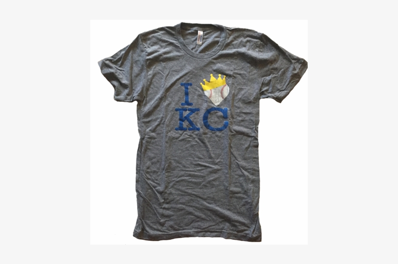 I Heart Kc Crown T Shirt Gray - Active Shirt, transparent png download