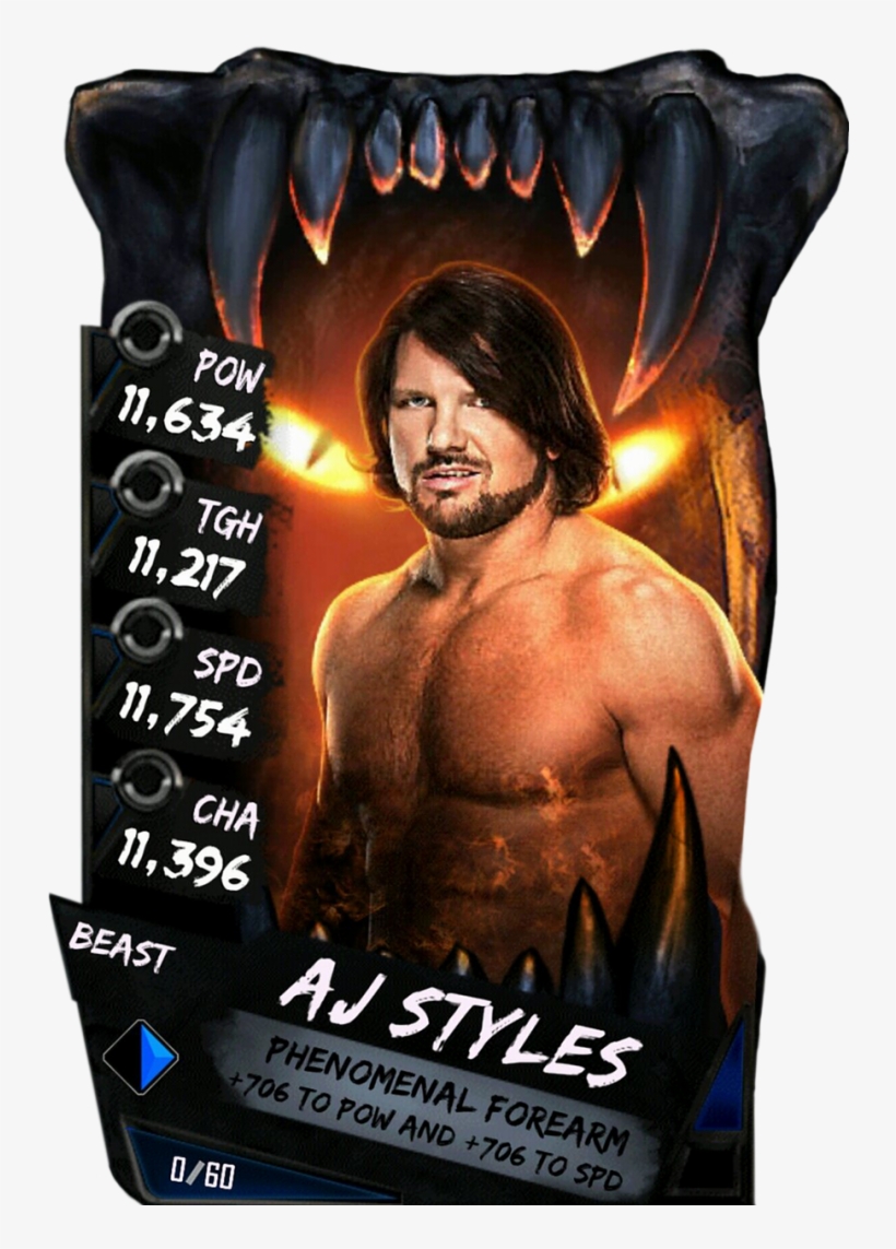 Ajstyles S4 16 Beast - Wwe Supercard Beast Cards, transparent png download