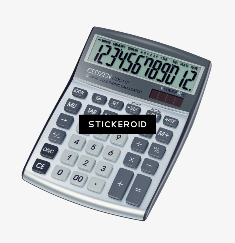 Red Calculator Electronics - Citizen Cdc-112 - Desktop Calculator - 12 Digits -, transparent png download