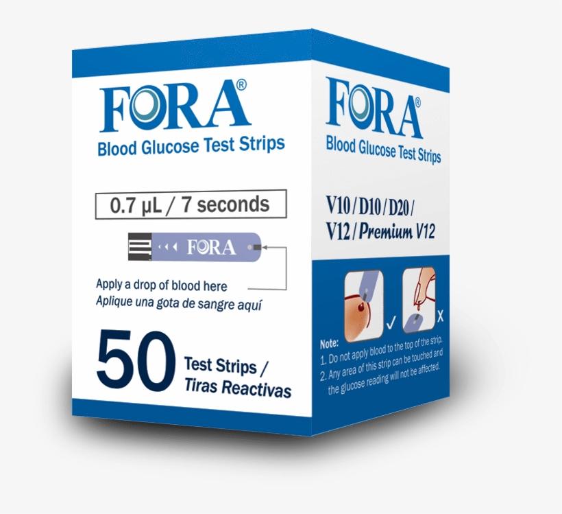 Fora Care Inc - Foracare V10 Fora V10/ D10/ D20 Blood Glucose Test, transparent png download