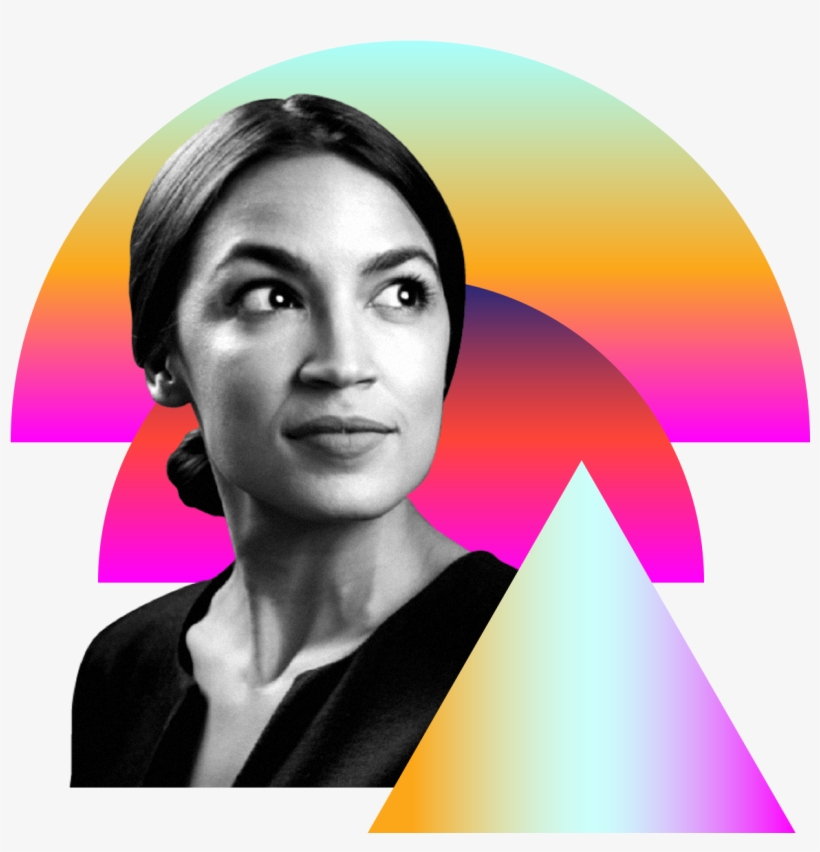 Photo Illustration Of Alexandria Ocasio-cortez In Black - Alexandria Ocasio Cortez, transparent png download