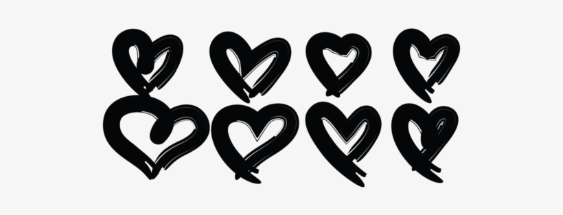 504 Hearts Hand Drawn For Love Graphic Elements - Graphics, transparent png download