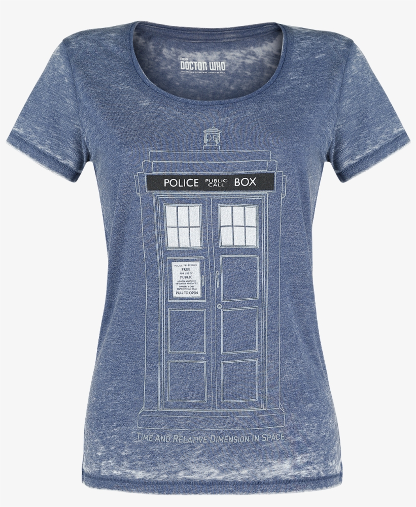 Null Tardis Mottled Blue T-shirt 371423 Ocrcplv - Tardis, transparent png download