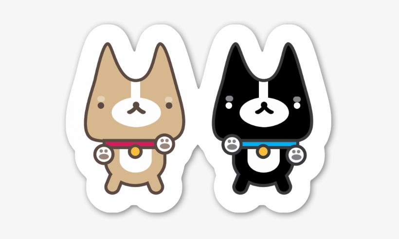 Corgi Power Sticker - Cartoon, transparent png download