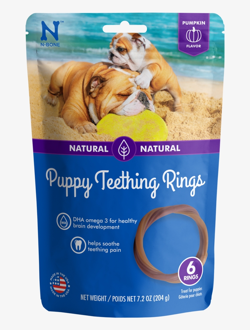 N-bone Puppy Teething Rings Pumpkin Flavor Dog Treats - N-bone Puppy Teething Ring Chicken Dog Treat 3 Pack, transparent png download