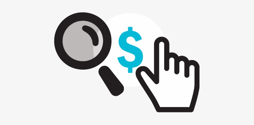 Btd Paid Search Marketing Graphic - Click Icon Vector, transparent png download