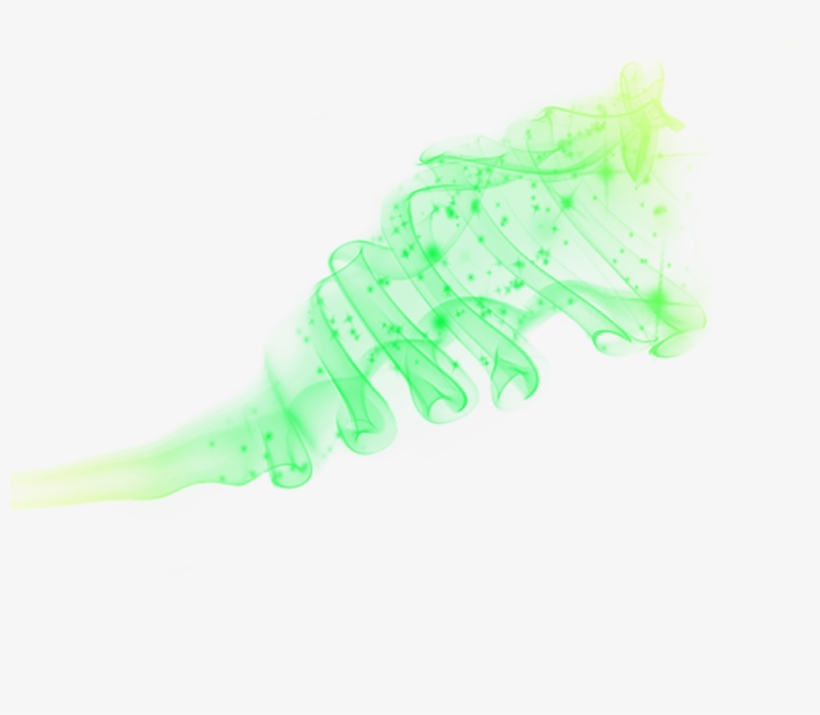 Smoke Humo Green Verde Espiral Swirl Ondas Waves Sparkl - Green, transparent png download