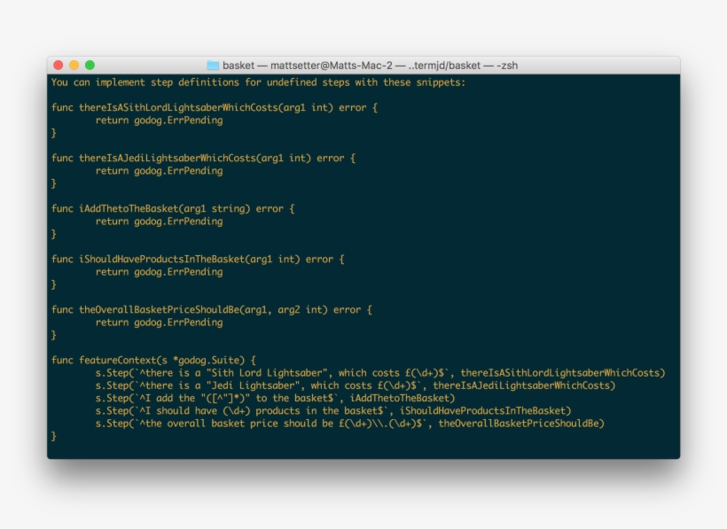 Sample Code For Undefined Steps Generated By Godog - Vim Solarized ...