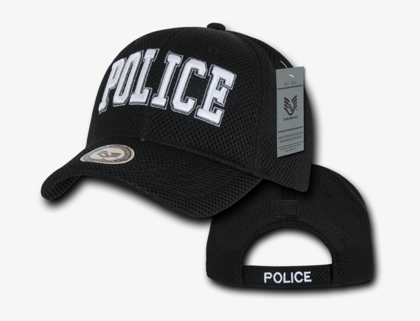 Police Air Mesh Hat - Thin Silver Line Hat, transparent png download