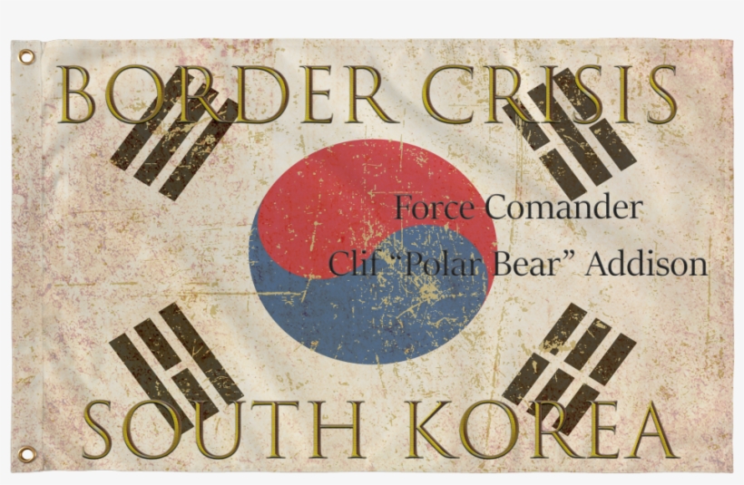 Border Crisis South Korean Flag - South Korea Flag, transparent png download