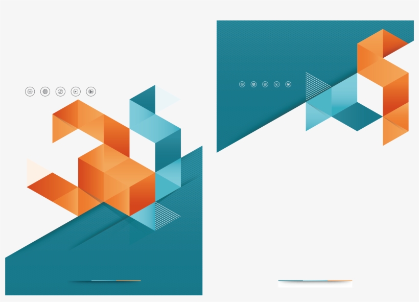 Jpg Stock Graphic Design Flyer Triangle Puzzle Business - Vectores Para Manuales, transparent png download
