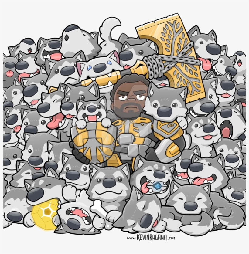 Lord Saladin Wolf Pack Family Portrait By Kevinraganit - Lord Saladin And His Wolves, transparent png download