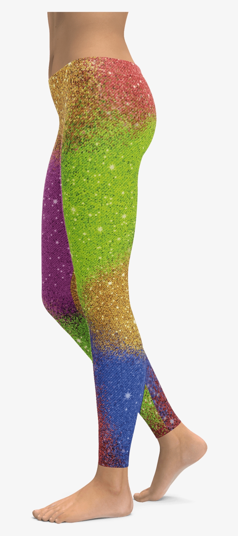 Glitter Effect Leggings - Legs On Fire, transparent png download