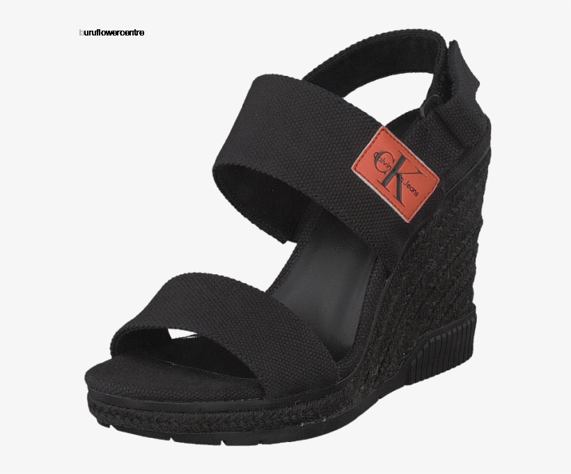 Calvin Klein - Canvas Wedge Sandals - Pink - 35 - Women, transparent png download