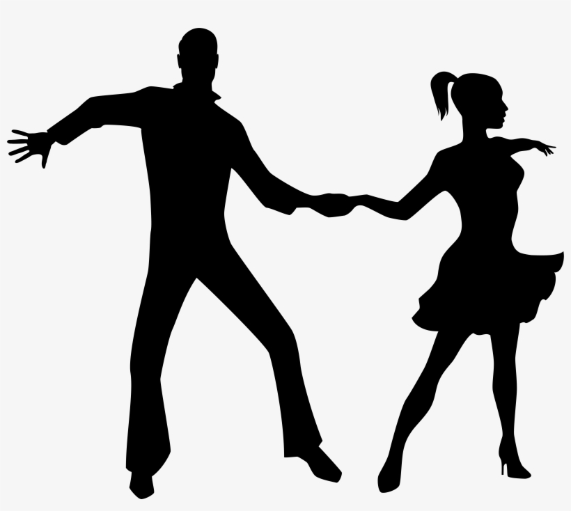 Dancing Couple Silhouette Png Transparent Clip Art - Transparent Png Couples Kissing Silhouette Png, transparent png download