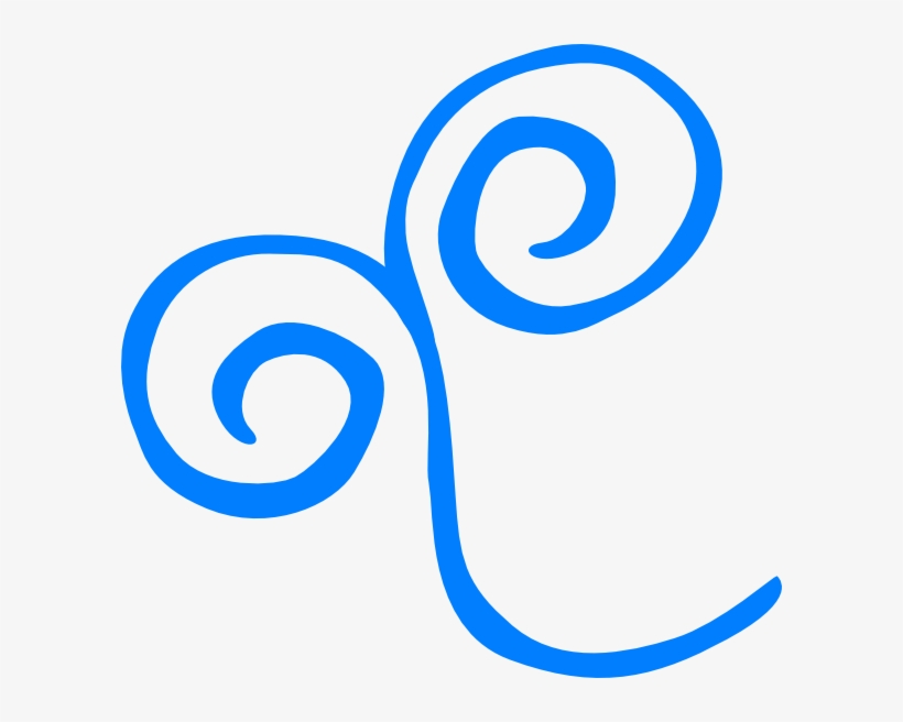 Swirls Clipart Simple Blue - Clip Art, transparent png download