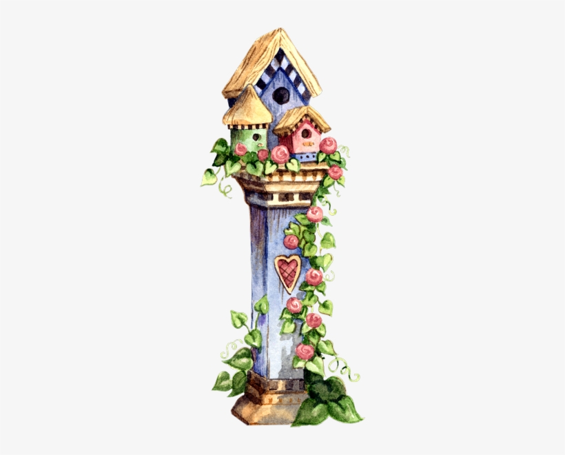 Freetoedit Ftestickers Scbirdhouse Watercolor Birdhouse - Fairy Tale, transparent png download
