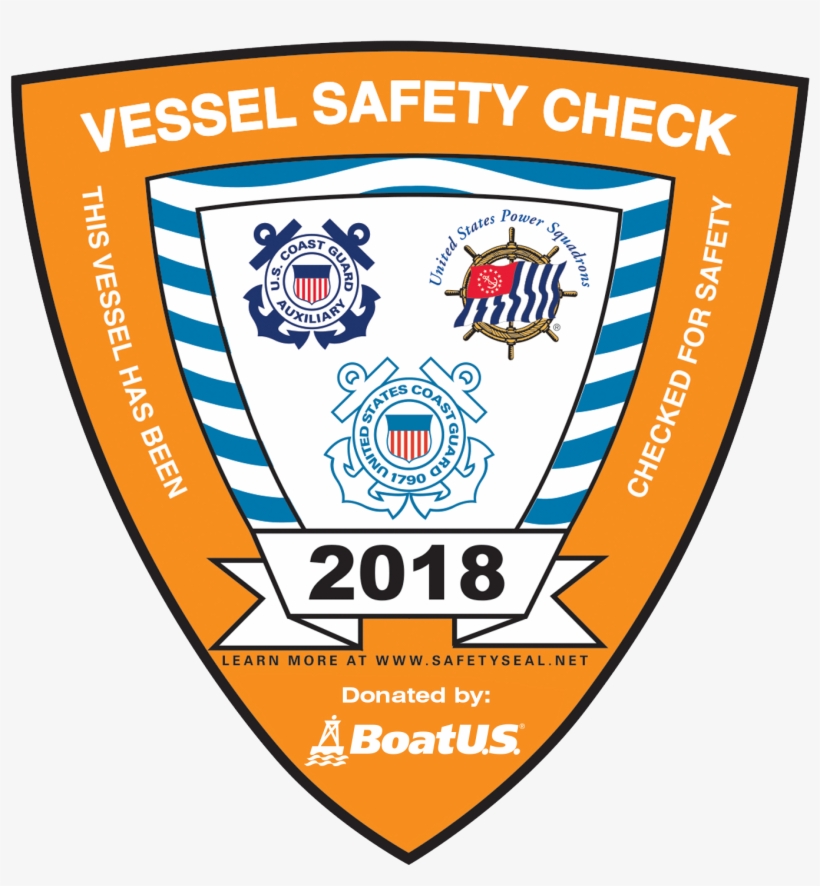 2018 Vessel Safety Check Decal The Mission Of The Coast - Vessel Safety Check 2018, transparent png download