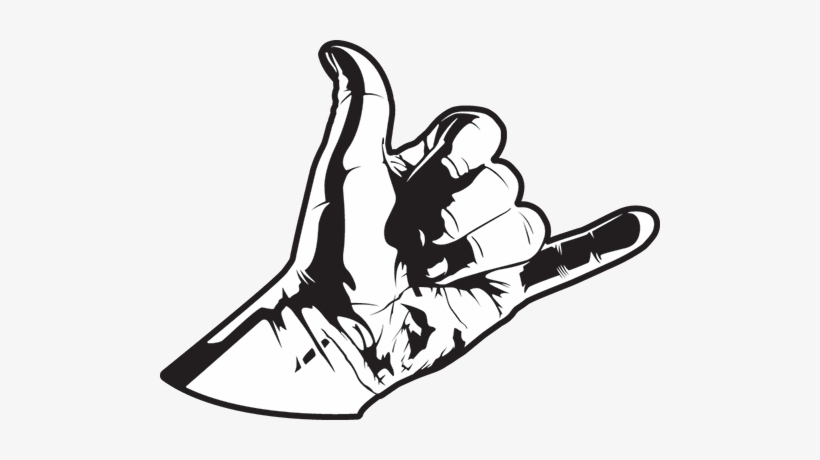 There's The Peace Sign, The Thumbs Up, And Of Course, - Hang Loose Hand Sign, transparent png download