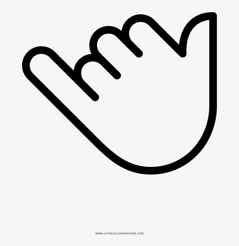 Shaka Coloring Page - Rubber Stamping, transparent png download