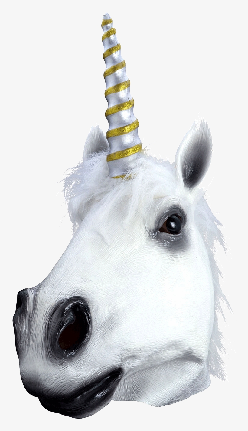 Descargar - Adult's Rubber Unicorn Mask, transparent png download