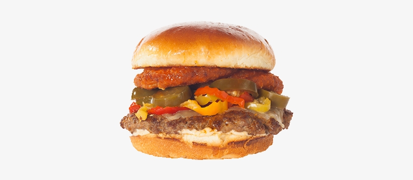 Cajun Spice - Burger With Banana Peppers, transparent png download
