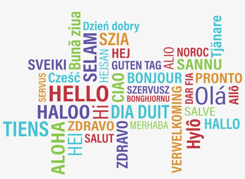 Picture Of Hello In Foreign Languages - Linguas Mais Faladas, transparent png download
