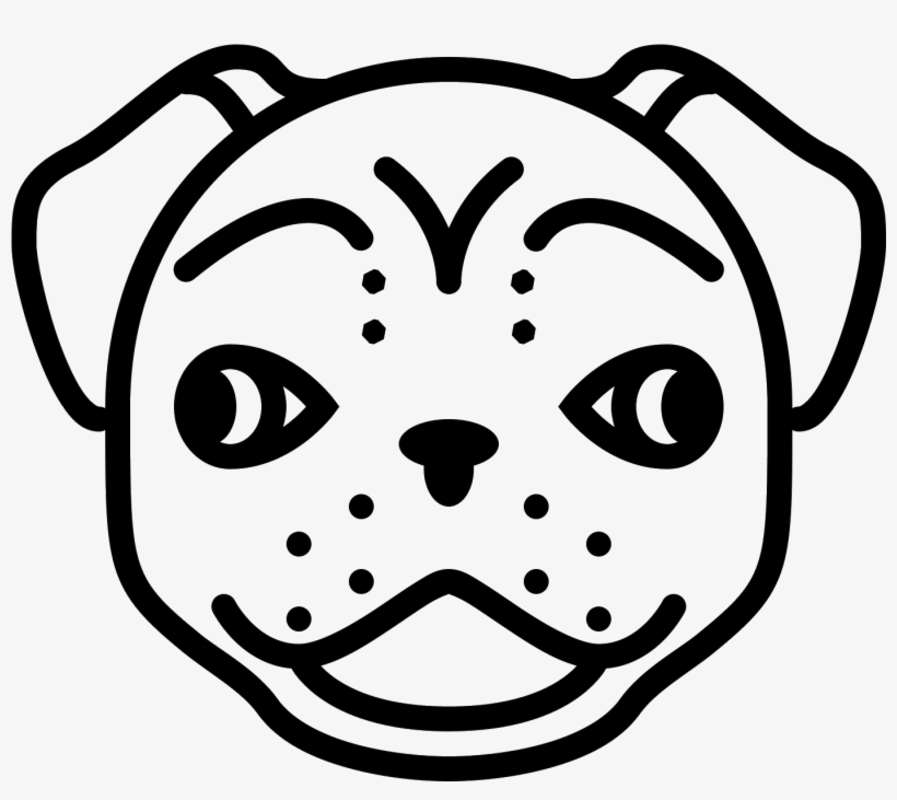 Pug Vector Face - Pug Png, transparent png download