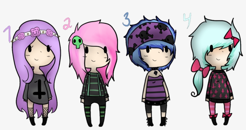 Pastel Goth Adoptables By Maiskittlez-d61qc3n - Goth Subculture, transparent png download