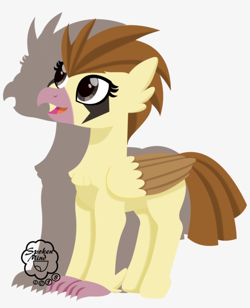 Spokenmind93, Female, Filly, Hippogriff, Lineless, - Cartoon, transparent png download