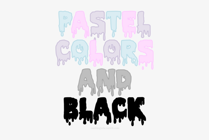 Black, Kawaii, And Pastel Image - Photograph, transparent png download